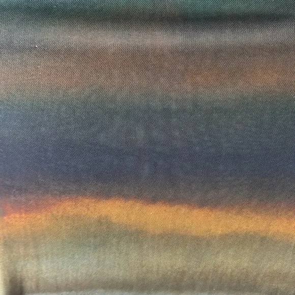 BodyCon Dress L Ruched Ombre Sunset Sheer Sleeves Y2K Dark Fairy Ethereal Grunge - Picture 15 of 15